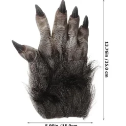 Vinterhandskar Varulvs händer Varulv rekvisita Halloween Varulv klo handskar Varulv kostym><noscript><img width=