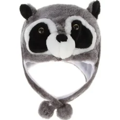 Vintervarm tvättbjörn Djurhatt Plysch öronkåpor Plysch cap> Huvudbonader