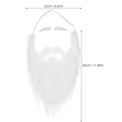 Vit Falsk Mustasch Skägg för Jul Utklädnad 2 Set Kreativ Kostym 28X22CM> Tillbehör