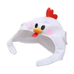 Vit Hatt Bekväm Plysch Söta Kyckling Utseende Varm Hatt För Shopping> Huvudbonader