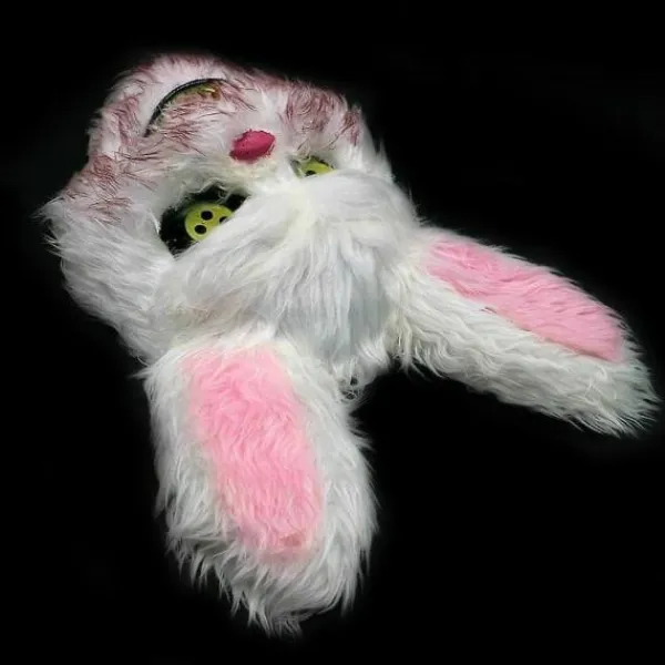 Galaxy Vit Kanin Mask Blodig Läskig Skrämmande för Halloween Fest Kostymer Cosplay> Masker