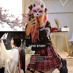 Vit pappersmask kattansikte - 10 stycken, massa tom handmålad mask, personlig design, lämplig för Halloween utklädnad cosplay><noscript><img width=