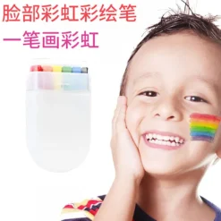 其他 VM 6 färgers regnbågsansiktsfärg> Smink