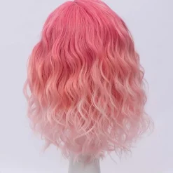Värmebeständig vattenvågsperuk för tjejer dagligen (rosa gradient)><noscript><img width=