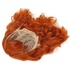 FMYSJ Värmetålig Peruk Mjuk Versatil Orange Lockig Peruk med Luftlugg för Halloween Konserter Temafester Bröllop Dejter (FMY)> Peruker