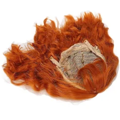 FMYSJ Värmetålig Peruk Mjuk Versatil Orange Lockig Peruk med Luftlugg för Halloween Konserter Temafester Bröllop Dejter (FMY)><noscript><img width=