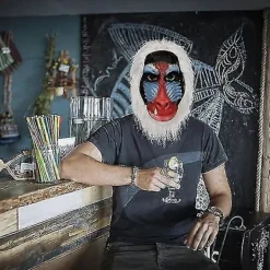 Vuxen Djur Babian Huvudmask, Halloween Djungel Schimpans Gorilla Apa Helhuvud Latex Mask Rekvisita För Kostymfest Cosplay-XS> Masker