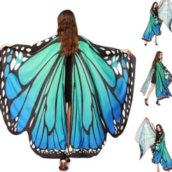 Vuxen Fjärilsvingar Cape 168 x 140cm Vuxen Fjärilsdräkt i> Tillbehör