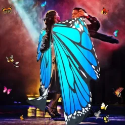 Vuxen Fjärilsvingar Cape 168 x 140cm Vuxen Fjärilsdräkt i><noscript><img width=