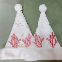 WAIDFU Vuxen Glitter Snöflinga Broderad Jultomtehatt><noscript><img width=