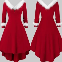 Vuxen julgungklänning Fancy Dress Xmas Red Costumes L><noscript><img width=