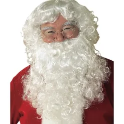 Vuxen jultomte peruk och skägg, en one size jullovskostym> Tillbehör