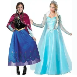 Vuxen Prinsessa Elsa Kostym Jul Cosplay Maskeradkläder Outfit -XF7- S> Dräkter