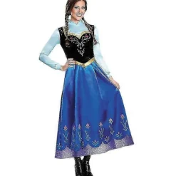 Vuxen Prinsessa Elsa Kostym Jul Cosplay Maskeradkläder Outfit -XF7- S> Dräkter