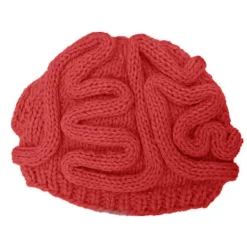 Vuxen Rolig Parodi Skräck Hjärna Mönster Stickad Mössa Rolig Varm><noscript><img width=