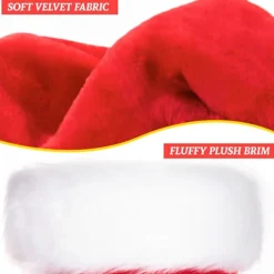 Vuxen Sammetsjulhatt Storlek One Size Röd KLB> Huvudbonader