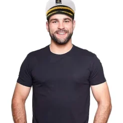 GIFT OF G Vuxen Sjömanshatt Justerbar Kaptenshatt Cosplay Sjöman Skepp Båt Kaptenshatt för Sjöman Marin Flottans Amiral> Huvudbonader