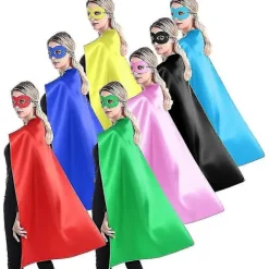 unbranded Vuxen Superhjälte Cape Och Mask För Man Och Kvinna - Halloween Vampyr Capes Festklänning Superhjälte Kostym> Dräkter