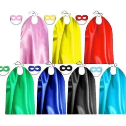 unbranded Vuxen Superhjälte Cape Och Mask För Man Och Kvinna - Halloween Vampyr Capes Festklänning Superhjälte Kostym> Dräkter