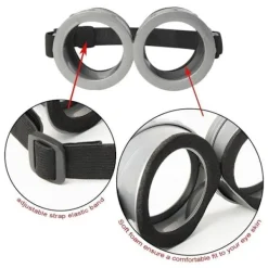 Vuxna Barn Cosplay Minions Kostym Hatt Handskar Glasögon Maskerad Jul Ett Set (Glasögon){ee} Ett Set (Glasögon) One Size> Tillbehör
