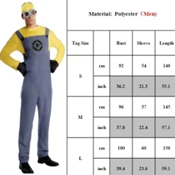 Vuxna Barn Minions Kostym MaskeraddrÃ¤kt Cosplay Despicable Me Pojke Flicka KlÃ¤der .k M> Dräkter