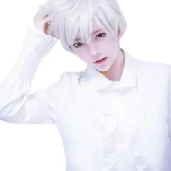 Vuxna Män Kille Peruk Kort Pojkband Peruk Vit Kort Perfekt> Peruker