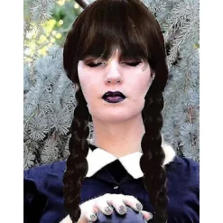 FMYSJ Wednesday Addams Peruk Med Peruknät Peruker För Wednesday (FMY)><noscript><img width=