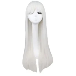 Wekity 80cm Vacker Charmig Cosplay Rak Hår Peruk, Vit> Peruker