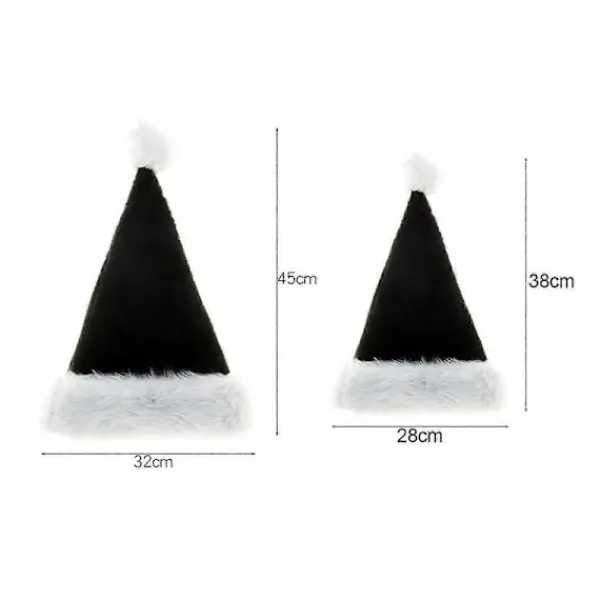 Wharick Tomteluva Plysch Iögonfallande Bred Användning Svart Mjuk Jul Tomteluva för Hemmet Adults> Tillbehör