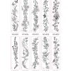 INF Wildflower Temporary Tattoos - 10 Sheets Set> Smink