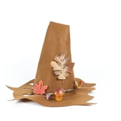 Witch Hat with Flower Vine, Felt Hat Cosplay Props for Halloween Party, Adult Costume Accessory> Huvudbonader