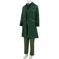 Wizard-kostym för män Wick Witch Cosplay Gotisk Medeltida Oz Jacka Grön Kappa Halloween Warlock Uniform S><noscript><img width=