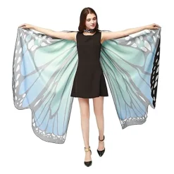 Women Halloween Party Butterfly Wings Shawl Compatible With Girls Adult Festival Costume Wear Dress Up Cape><noscript><img width=