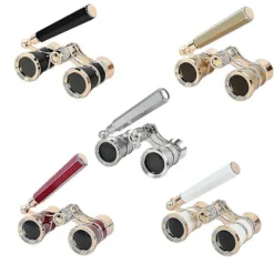 3x 25 Operakikare med Infällbart Handtag Teaterkikare Unisex Present><noscript><img width=