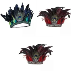 3x Fjäderhuvudstycke Huvudbonad Vuxna Barn Tillbehör><noscript><img width=