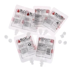 Jettbuying 10x Halloween Cosplay Dryckespåsar Blodpåse Rekvisita Zombie Bever One Size><noscript><img width=