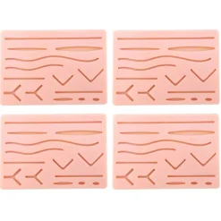 4x Hudsutureträningspads Sutureträningspads Suturepad Trauma Tillbehör För Övning Och> Smink