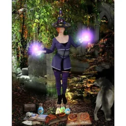 3X Häxhatt - Svart Färg Guld Stil för Häxkostymer - Häxa> Huvudbonader