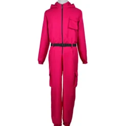 Xbi- Squid Game 2 Vuxen Triangelvakt Jumpsuit + Mask M><noscript><img width=