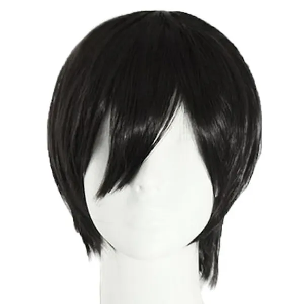 {XJ} Pojkar/Mäns Kylin Svart Hårfärg Peruk Män Manlig Svart Kort Anime Cosplay> Peruker