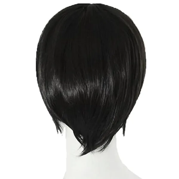 {XJ} Pojkar/Mäns Kylin Svart Hårfärg Peruk Män Manlig Svart Kort Anime Cosplay> Peruker