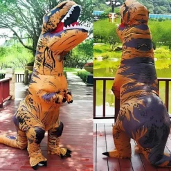{xjxj} Uppblåsbar Kostym Vuxen Uppblåsbar Dinosauriekostym T rex Kostym för Vuxna> Dräkter