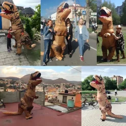 {xjxj} Uppblåsbar Kostym Vuxen Uppblåsbar Dinosauriekostym T rex Kostym för Vuxna><noscript><img width=