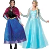 {xjxj} Vuxen Prinsessa Anna Elsa Kostym Jul Cos Maskerad Klädsel - Anna> Dräkter