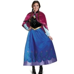 {xjxj} Vuxen Prinsessa Anna Elsa Kostym Jul Cos Maskerad Klädsel - Anna><noscript><img width=