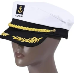 Yachtkaptenhatt för Vuxna Skeppsseglarehatt Admiralhatt för Män Kvinnor Barn> Huvudbonader