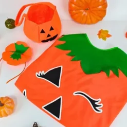 Yezmo Självlysande Uppblåsbar Halloween Poncho med Godisväska & Hårband [YDE]><noscript><img width=