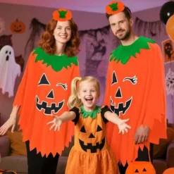 Yezmo Självlysande Uppblåsbar Halloween Poncho med Godisväska & Hårband [YDE]><noscript><img width=