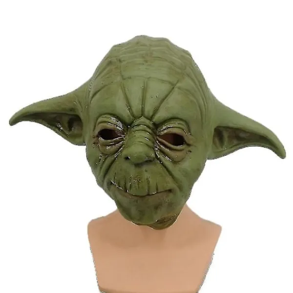 Yoda Mask Latex Huvudbonad Cosplay Kostym Rekvisita För Halloween Fest> Masker