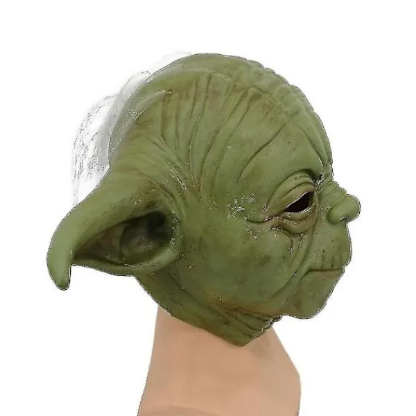 Yoda Mask Latex Huvudbonad Cosplay Kostym Rekvisita För Halloween Fest> Masker